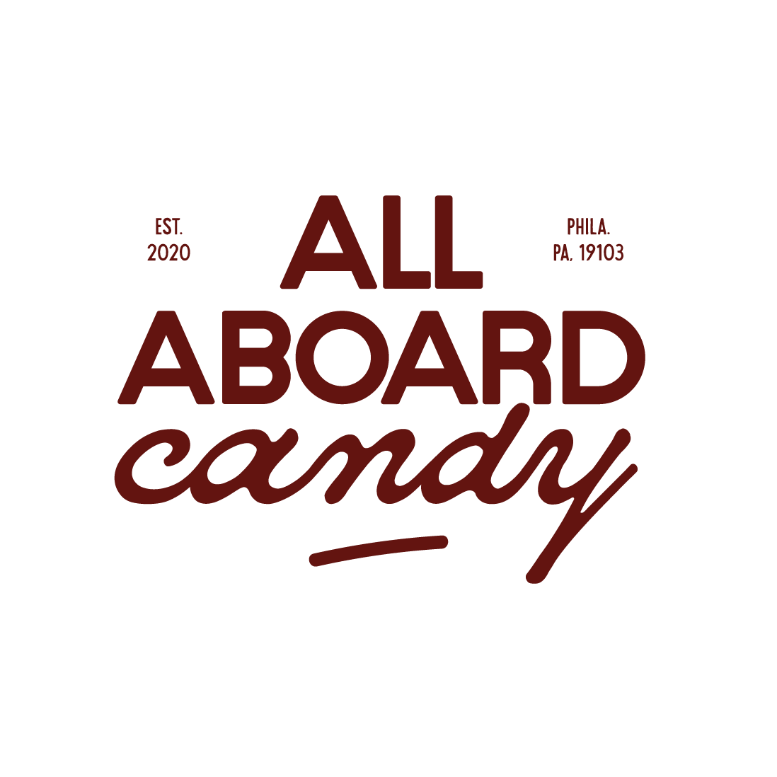 All Aboard Candy logo, Swedish candy shop in Rittenhouse Square, Philadelphia, Pennsylvania