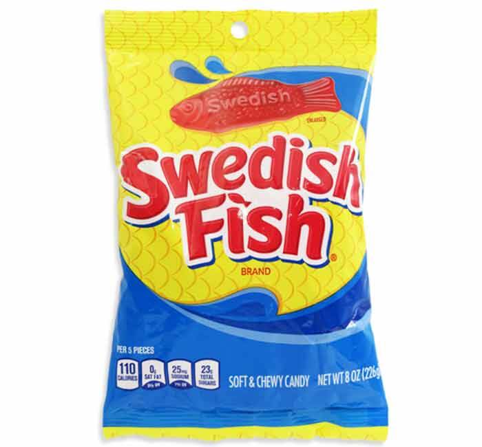 American Swedish Fish candy bag