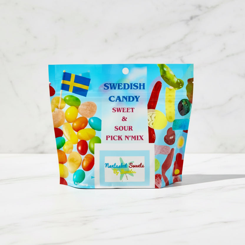 Nantasket Sweets By Swedes authentic Swedish pick-and-mix candy bag from the Hull original store