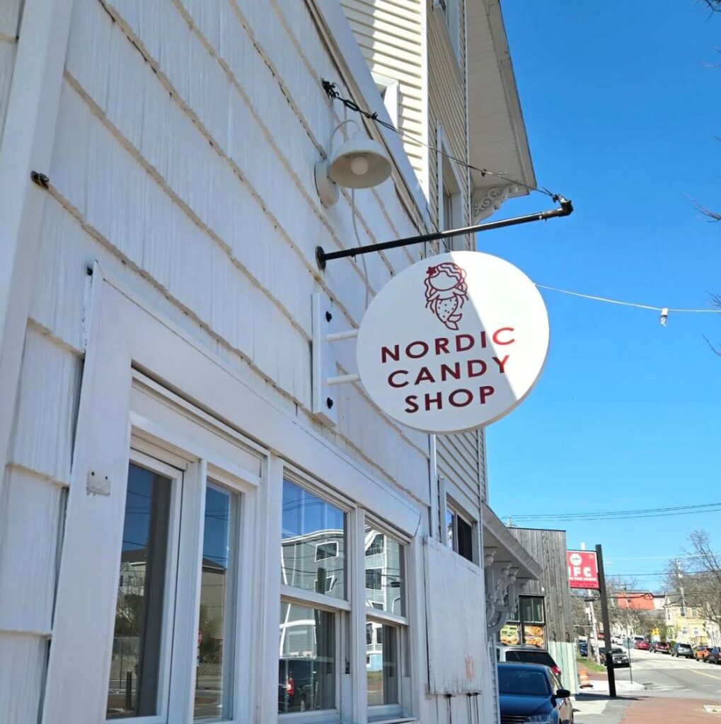 Sødt Nordic Candy storefront in Portland, Maine