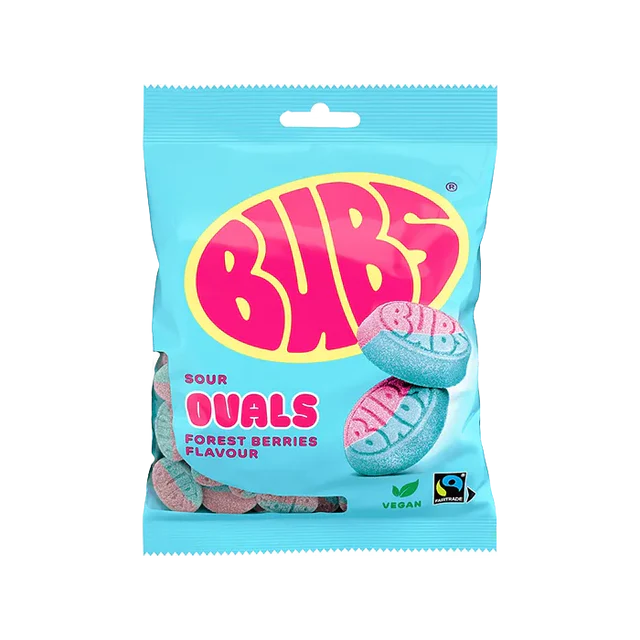 BUBS sour ovals forest berries pick-and-mix candy at Swedish Candy Culture in Fort Worth, Texas