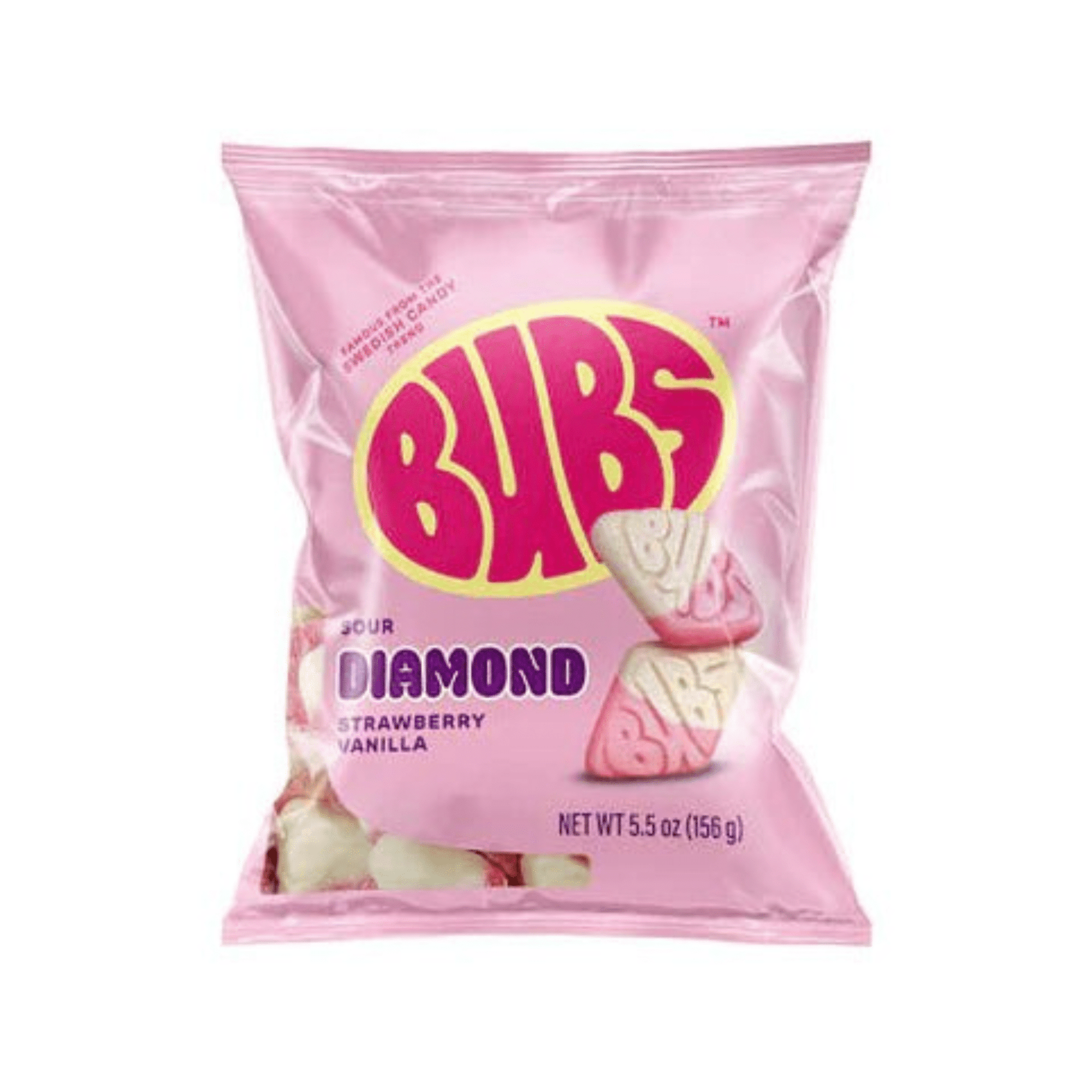 BUBS sour ovals strawberry vanilla candy at Swedish Candy Culture in Fort Worth, Texas