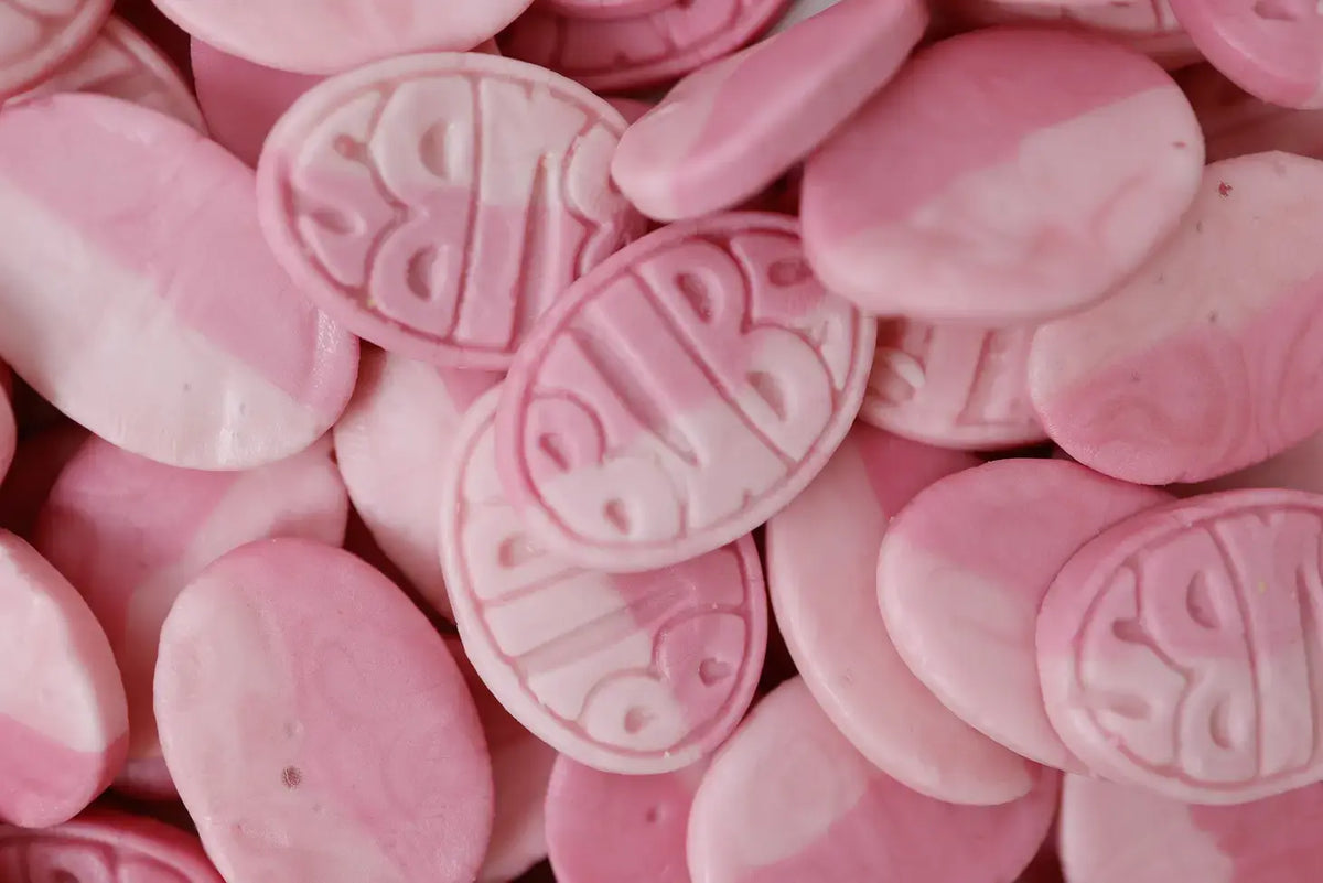 BUBS Wild Strawberry Pomegranate Ovals Swedish candy sold at Sweetish Candy in Lancaster, Pennsylvania