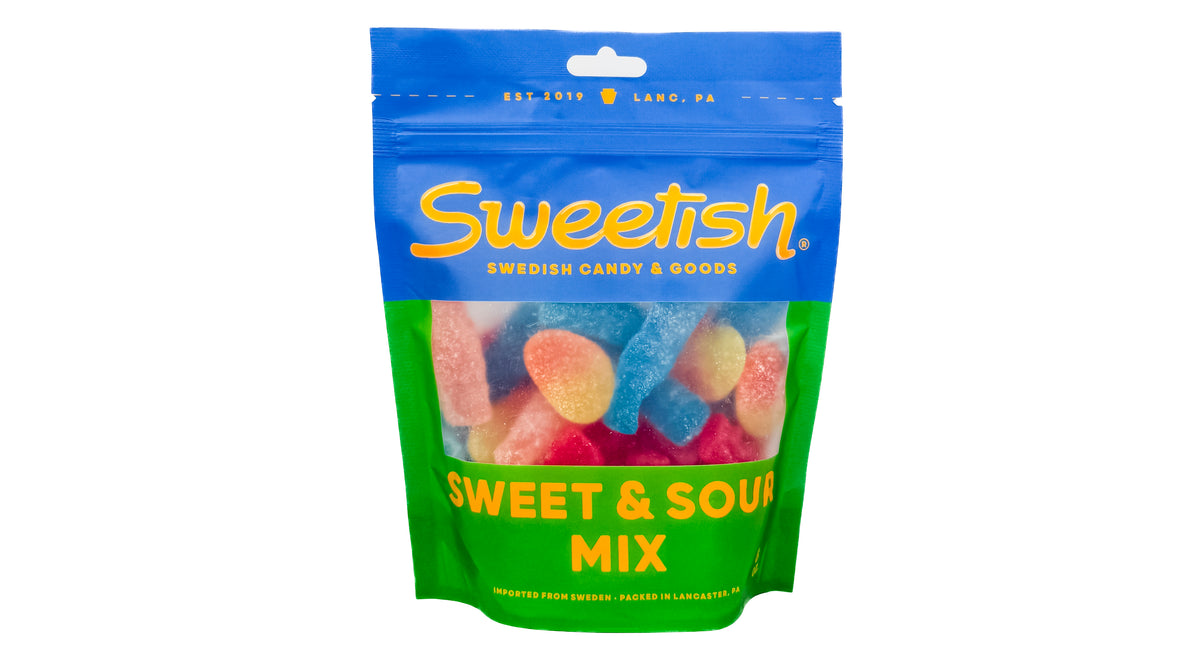 Sweetish Candy signature sweet and sour pick-and-mix Swedish candy at the Lancaster, Pennsylvania store